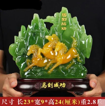 Resin statue handicraft living room TV cabinet office desktop ornaments wedding gift Modern 3D Feng Shui Four kinds of modelln