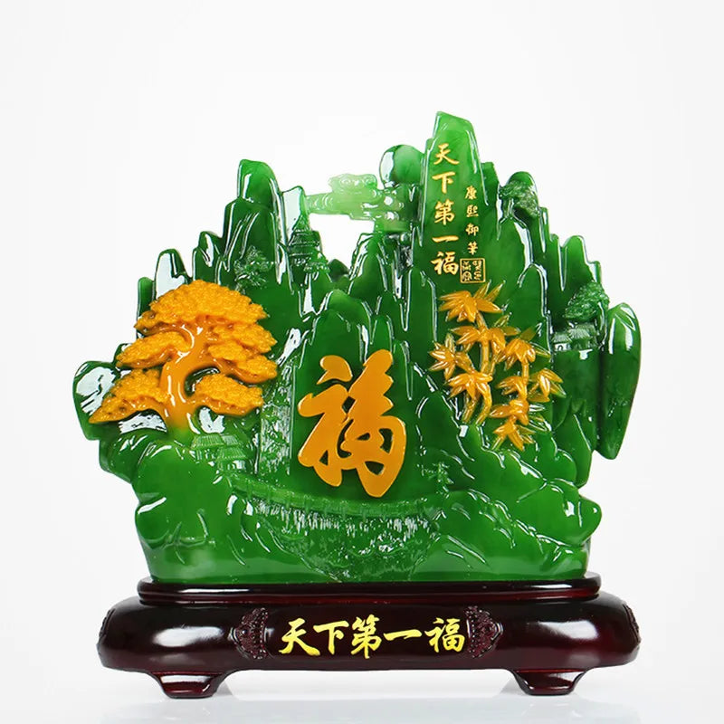 Resin statue handicraft living room TV cabinet office desktop ornaments wedding gift Modern 3D Feng Shui Four kinds of modelln