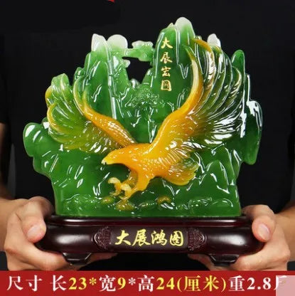 Resin statue handicraft living room TV cabinet office desktop ornaments wedding gift Modern 3D Feng Shui Four kinds of modelln