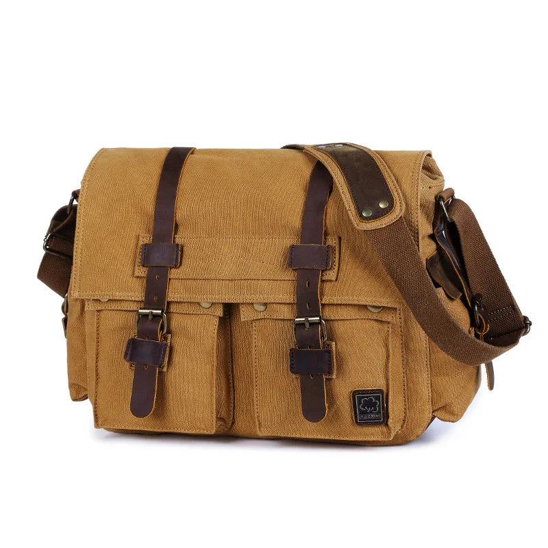 Retro Canvas Crossbody Shoulder Bags Sling DSLR SLR Photo Video Soft Casual Bag Pack Case Travel Camera Protective Cases