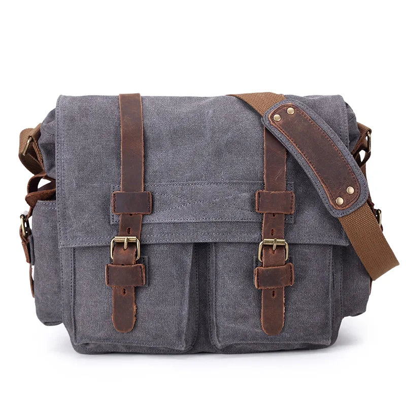 Retro Canvas Crossbody Shoulder Bags Sling DSLR SLR Photo Video Soft Casual Bag Pack Case Travel Camera Protective Cases