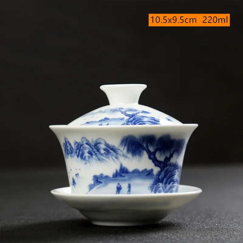 Retro Ceramic Gaiwan Tea Cup Customized Handmade Tureen Chinese Portable Tea Bowl Personal Teacup Household Tea Set Accessories