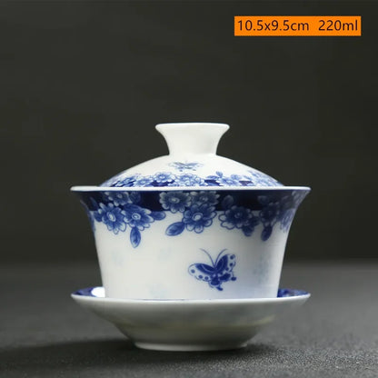 Retro Ceramic Gaiwan Tea Cup Customized Handmade Tureen Chinese Portable Tea Bowl Personal Teacup Household Tea Set Accessories