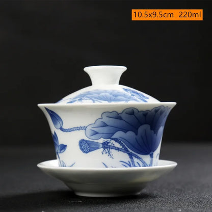 Retro Ceramic Gaiwan Tea Cup Customized Handmade Tureen Chinese Portable Tea Bowl Personal Teacup Household Tea Set Accessories
