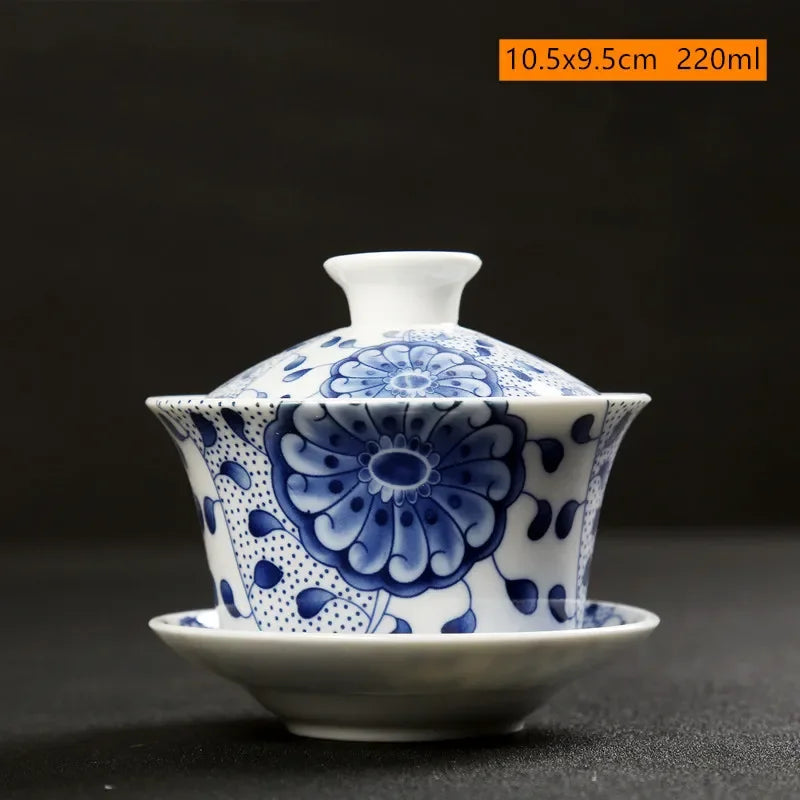 Retro Ceramic Gaiwan Tea Cup Customized Handmade Tureen Chinese Portable Tea Bowl Personal Teacup Household Tea Set Accessories