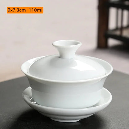 Retro Ceramic Gaiwan Tea Cup Customized Handmade Tureen Chinese Portable Tea Bowl Personal Teacup Household Tea Set Accessories