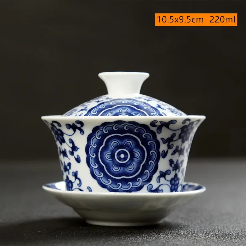 Retro Ceramic Gaiwan Tea Cup Customized Handmade Tureen Chinese Portable Tea Bowl Personal Teacup Household Tea Set Accessories