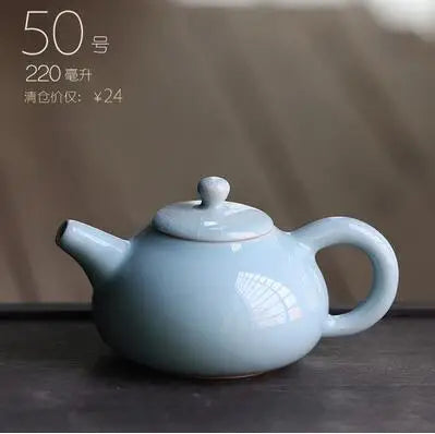 Retro Ceramic Kiln Change Teapot, Coarse Ceramic, Lifting Beam Pot, Household Kungfu Tea Set