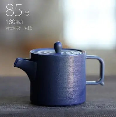 Retro Ceramic Kiln Change Teapot, Coarse Ceramic, Lifting Beam Pot, Household Kungfu Tea Set