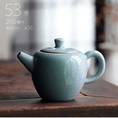 Retro Ceramic Kiln Change Teapot, Coarse Ceramic, Lifting Beam Pot, Household Kungfu Tea Set
