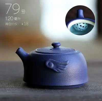 Retro Ceramic Kiln Change Teapot, Coarse Ceramic, Lifting Beam Pot, Household Kungfu Tea Set