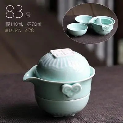 Retro Ceramic Kiln Change Teapot, Coarse Ceramic, Lifting Beam Pot, Household Kungfu Tea Set