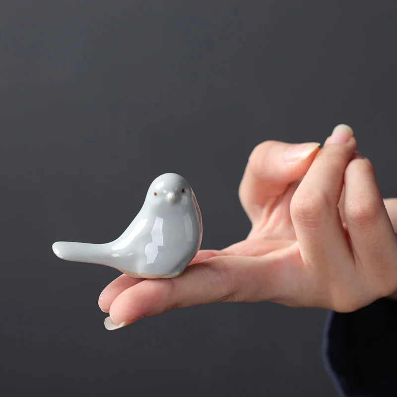 Retro Ceramics Mini Tea Pet Chinese Zodiac Animal Statue Tea Figurine Ornaments Desktop Crafts Tea Set Decoration Accessories