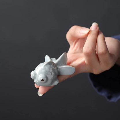 Retro Ceramics Mini Tea Pet Chinese Zodiac Animal Statue Tea Figurine Ornaments Desktop Crafts Tea Set Decoration Accessories