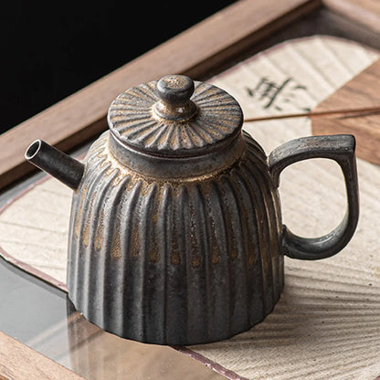 Retro Chinese Teapot Pottery Tea Kettles Elegant Teaware Ceramic Tea Infuser Home Decor Ceramic Kung Fu Tea Pots