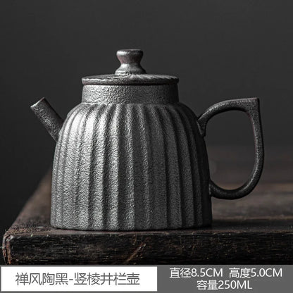 Retro Chinese Teapot Pottery Tea Kettles Elegant Teaware Ceramic Tea Infuser Home Decor Ceramic Kung Fu Tea Pots