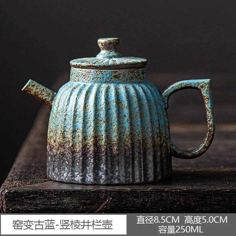 Retro Chinese Teapot Pottery Tea Kettles Elegant Teaware Ceramic Tea Infuser Home Decor Ceramic Kung Fu Tea Pots