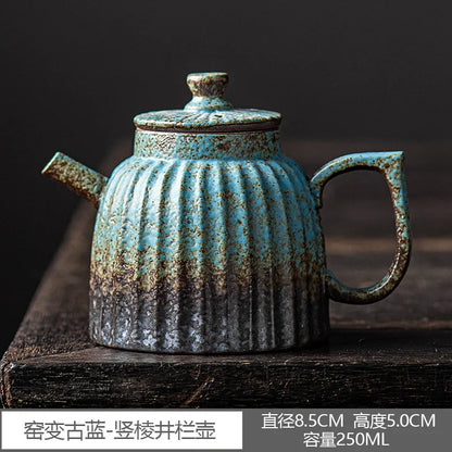 Retro Chinese Teapot Pottery Tea Kettles Elegant Teaware Ceramic Tea Infuser Home Decor Ceramic Kung Fu Tea Pots