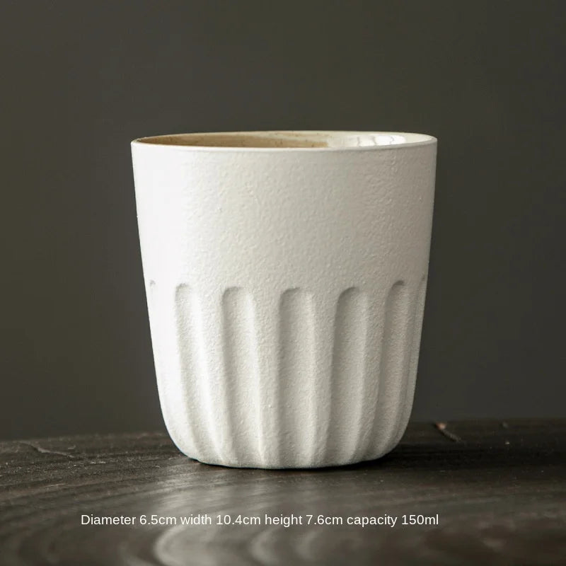 Retro Coffee Cup Japanese Ceramic Cup Home Office Water Cup Creative Couple Mug Fruit Drink Cup Teacup