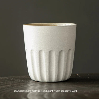 Retro Coffee Cup Japanese Ceramic Cup Home Office Water Cup Creative Couple Mug Fruit Drink Cup Teacup