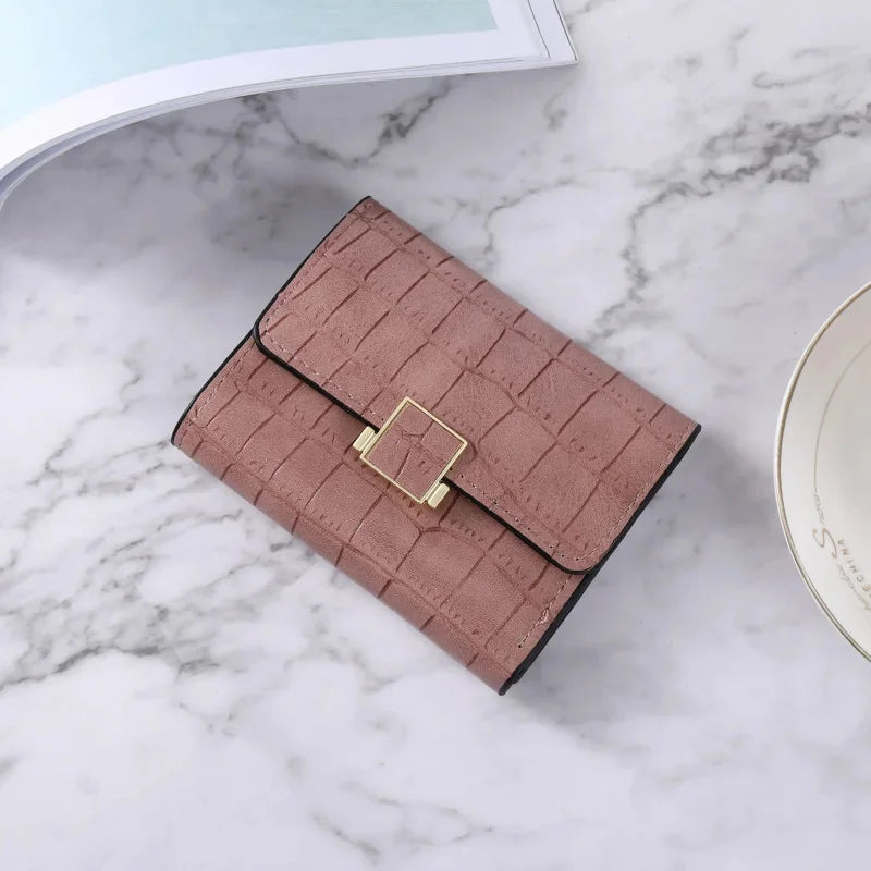 Retro Crocodile Pattern Wallet Multifunctional Holder Credit Card Case Fashion PU Clutch Coin Purse