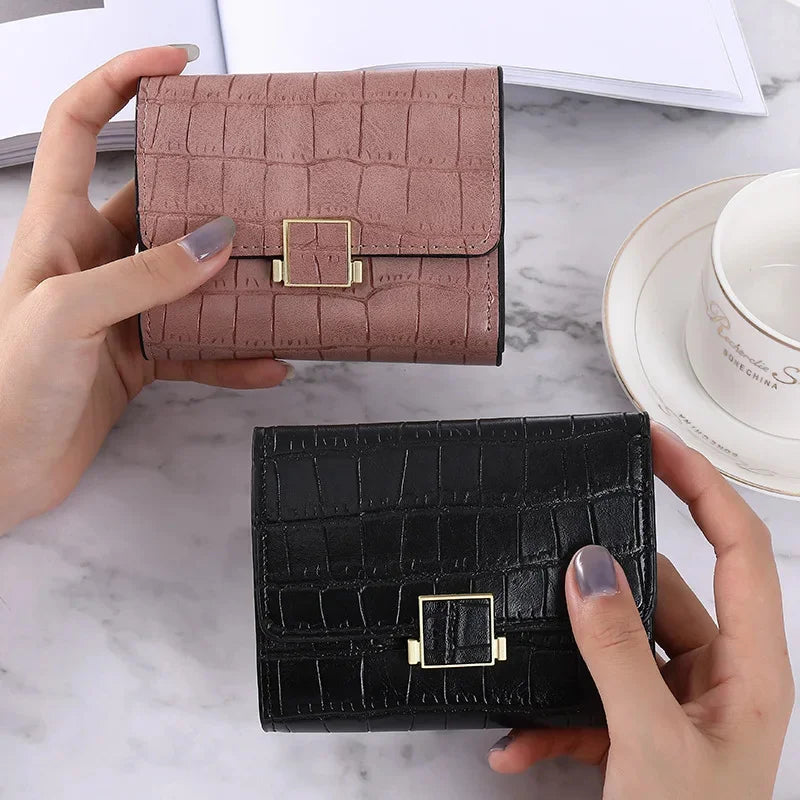 Retro Crocodile Pattern Wallet Multifunctional Holder Credit Card Case Fashion PU Clutch Coin Purse