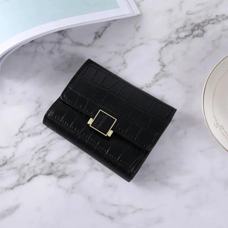 Retro Crocodile Pattern Wallet Multifunctional Holder Credit Card Case Fashion PU Clutch Coin Purse