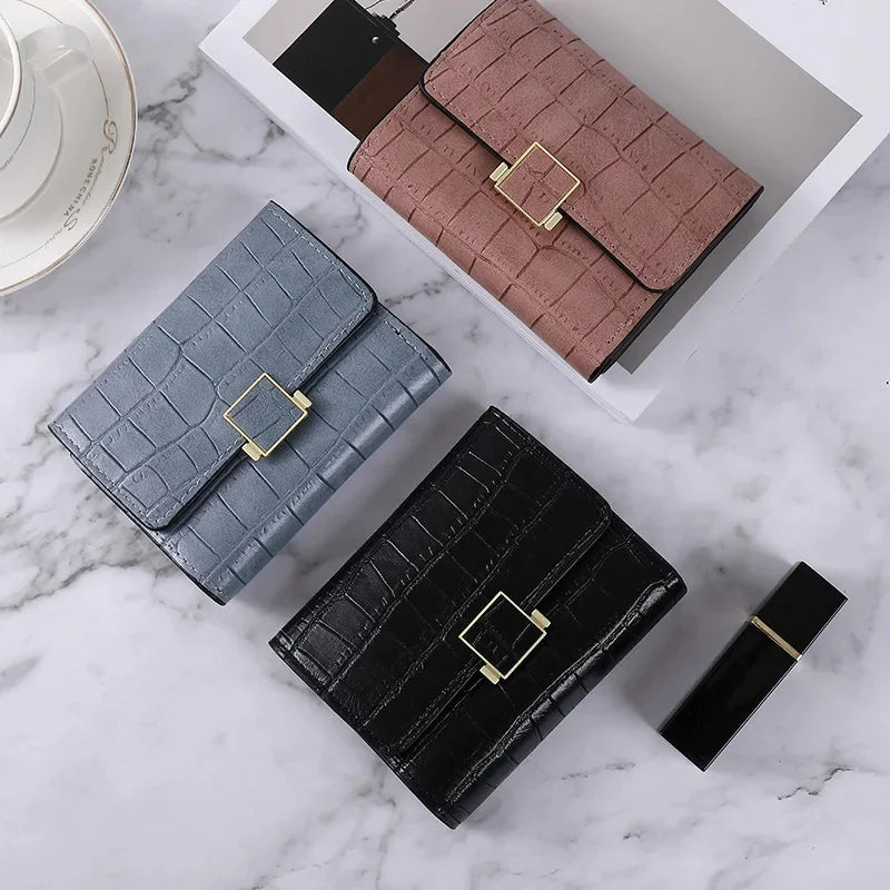 Retro Crocodile Pattern Wallet Multifunctional Holder Credit Card Case Fashion PU Clutch Coin Purse