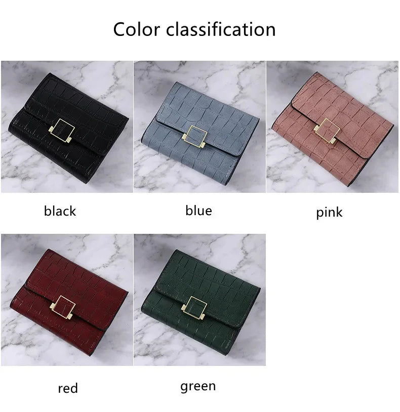 Retro Crocodile Pattern Wallet Multifunctional Holder Credit Card Case Fashion PU Clutch Coin Purse