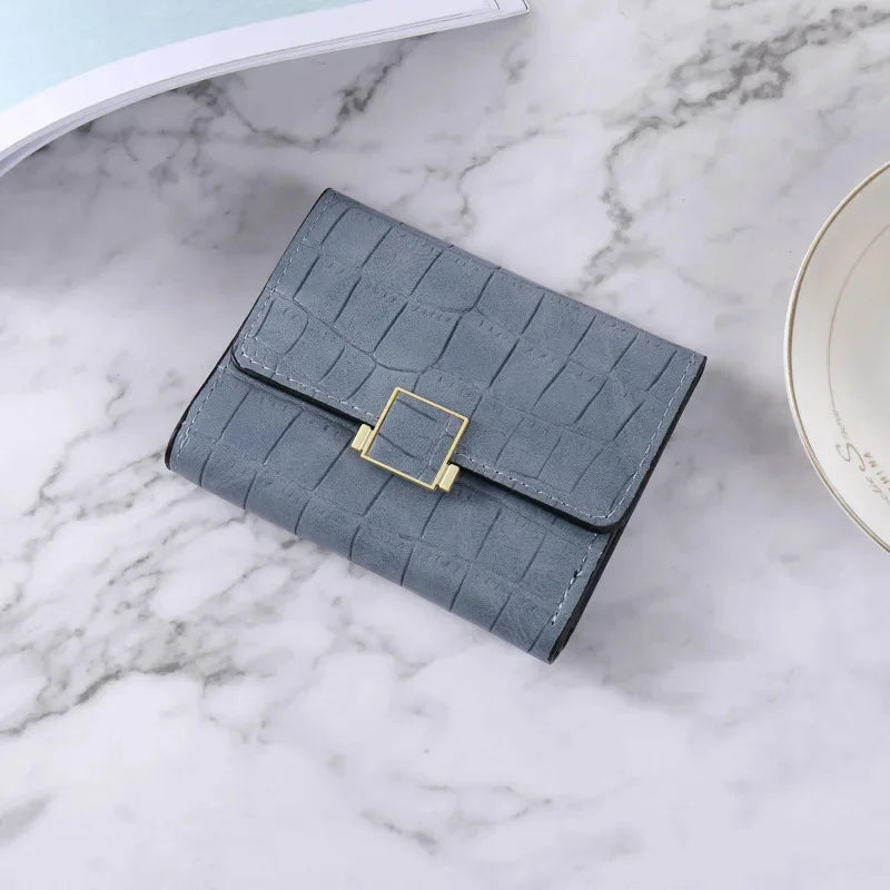 Retro Crocodile Pattern Wallet Multifunctional Holder Credit Card Case Fashion PU Clutch Coin Purse