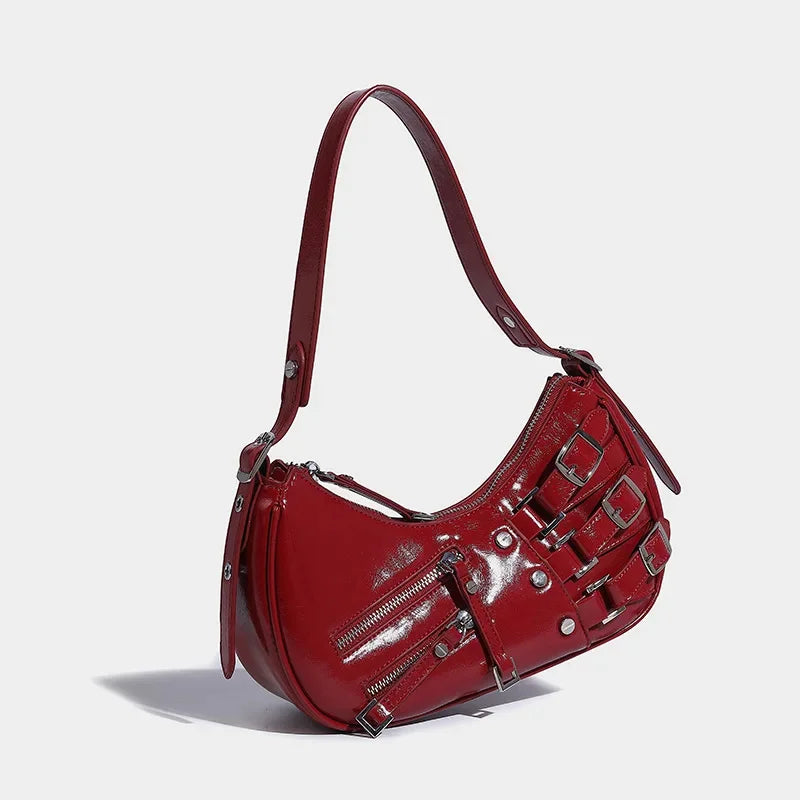 Retro Denim 2024 New Women's Fashion Versatile Underarm Shoulder Handbag Dumpling Bag