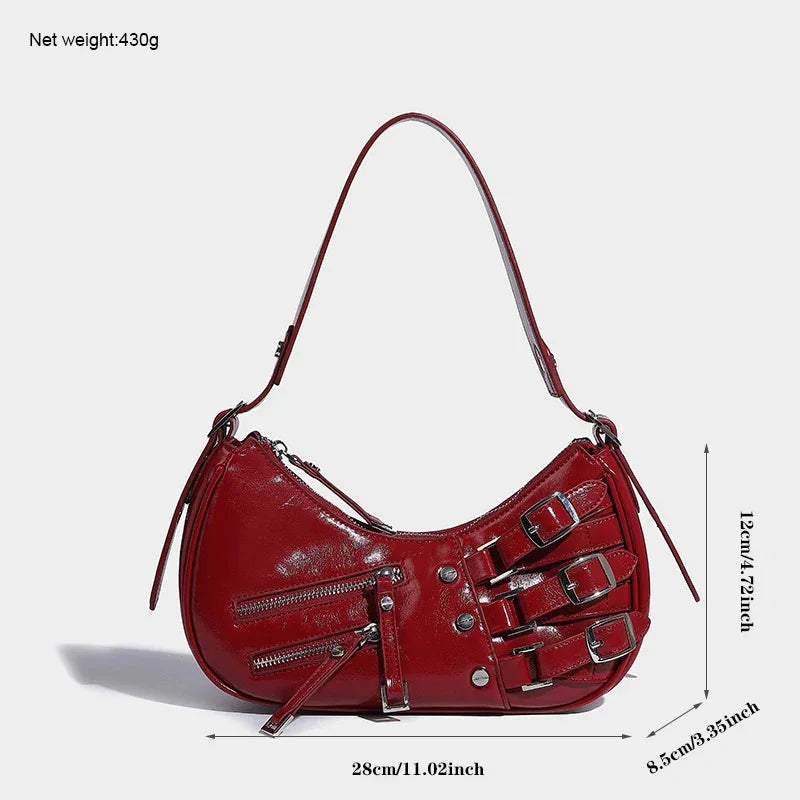 Retro Denim 2024 New Women's Fashion Versatile Underarm Shoulder Handbag Dumpling Bag