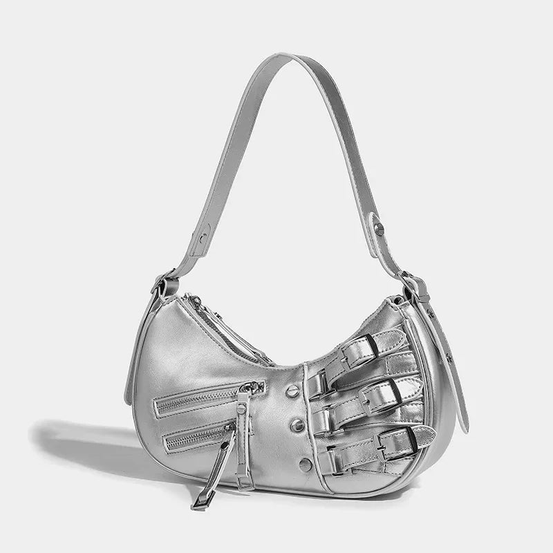 Retro Denim 2024 New Women's Fashion Versatile Underarm Shoulder Handbag Dumpling Bag