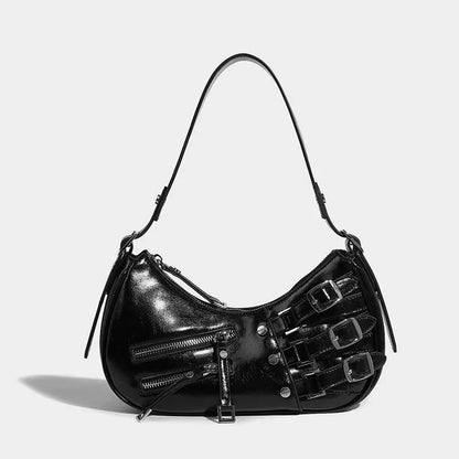 Retro Denim 2024 New Women's Fashion Versatile Underarm Shoulder Handbag Dumpling Bag
