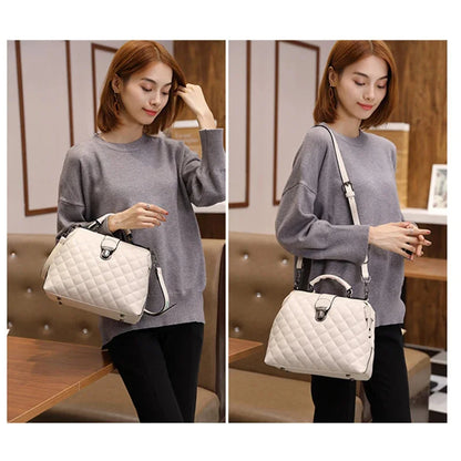 Retro Doctor Fashion Large Capacity Messenger Ladies Shoulder Bag Scrub PU Leather Handbag Two New Style