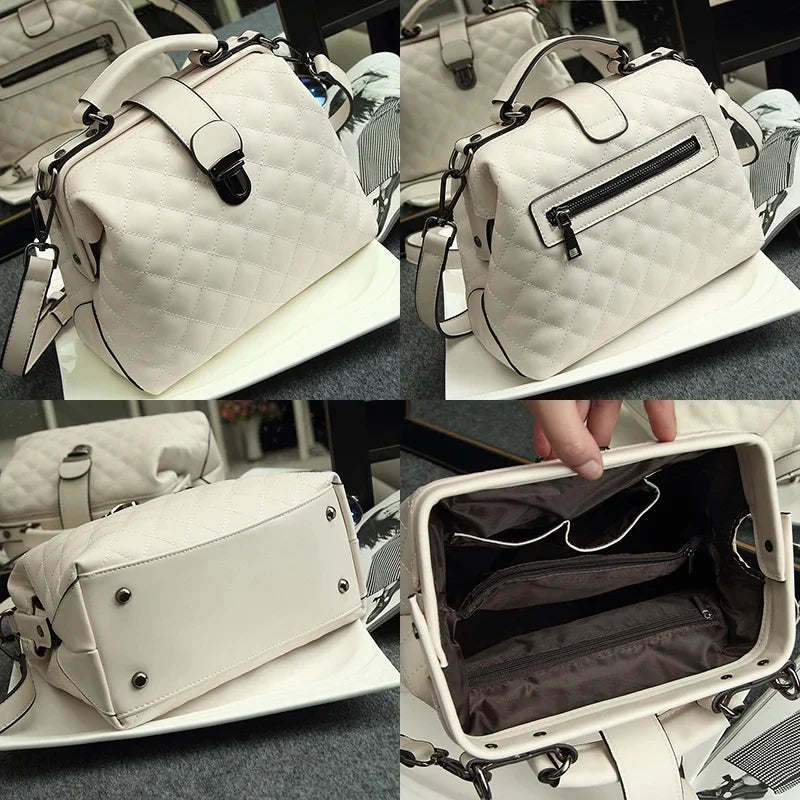 Retro Doctor Fashion Large Capacity Messenger Ladies Shoulder Bag Scrub PU Leather Handbag Two New Style