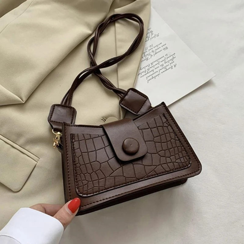 Retro Embossed Clutch Shoulder Bag Tote Handbag Sling Phone Pouch for Women Shopping Underarm Bags
