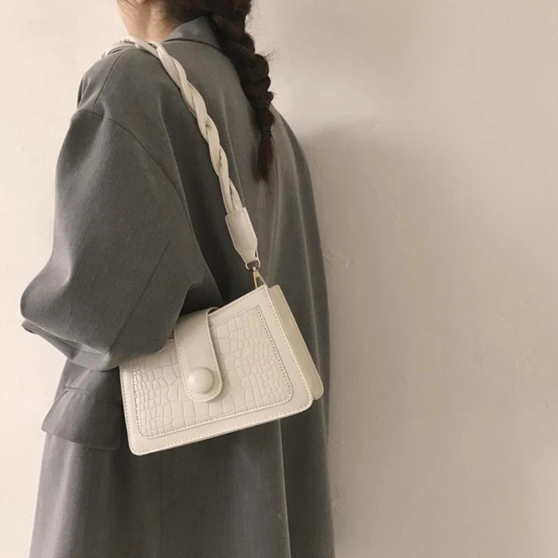 Retro Embossed Clutch Shoulder Bag Tote Handbag Sling Phone Pouch for Women Shopping Underarm Bags