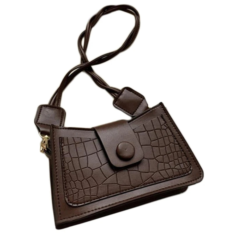 Retro Embossed Clutch Shoulder Bag Tote Handbag Sling Phone Pouch for Women Shopping Underarm Bags