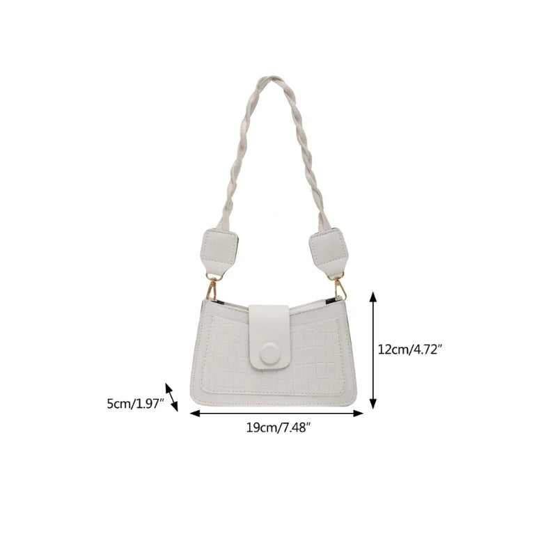 Retro Embossed Clutch Shoulder Bag Tote Handbag Sling Phone Pouch for Women Shopping Underarm Bags