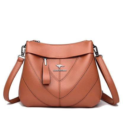 Retro Fashion Women's Shoulder Bag New High Quality Women's Crossbody Bags Multi Pocket Large Capacity Girl Soft Wallet Bolsa
