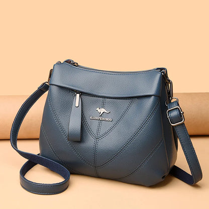 Retro Fashion Women's Shoulder Bag New High Quality Women's Crossbody Bags Multi Pocket Large Capacity Girl Soft Wallet Bolsa