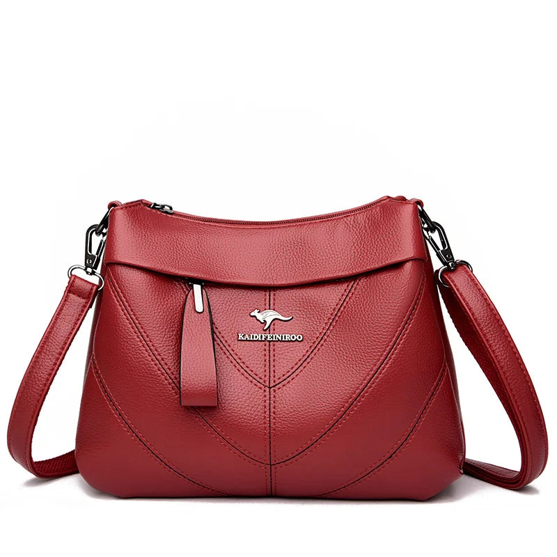 Retro Fashion Women's Shoulder Bag New High Quality Women's Crossbody Bags Multi Pocket Large Capacity Girl Soft Wallet Bolsa