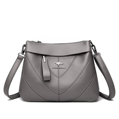 Retro Fashion Women's Shoulder Bag New High Quality Women's Crossbody Bags Multi Pocket Large Capacity Girl Soft Wallet Bolsa