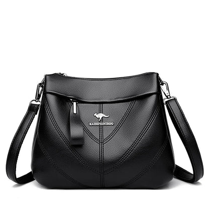 Retro Fashion Women's Shoulder Bag New High Quality Women's Crossbody Bags Multi Pocket Large Capacity Girl Soft Wallet Bolsa