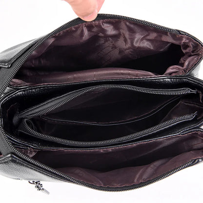 Retro Fashion Women's Shoulder Bag New High Quality Women's Crossbody Bags Multi Pocket Large Capacity Girl Soft Wallet Bolsa