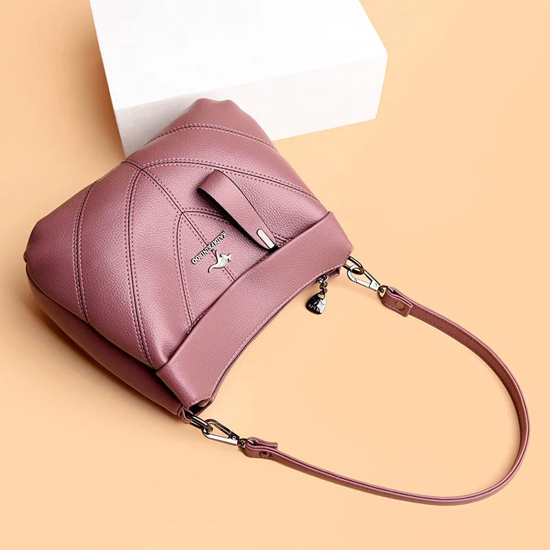Retro Fashion Women's Shoulder Bag New High Quality Women's Crossbody Bags Multi Pocket Large Capacity Girl Soft Wallet Bolsa