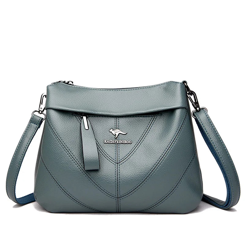 Retro Fashion Women's Shoulder Bag New High Quality Women's Crossbody Bags Multi Pocket Large Capacity Girl Soft Wallet Bolsa