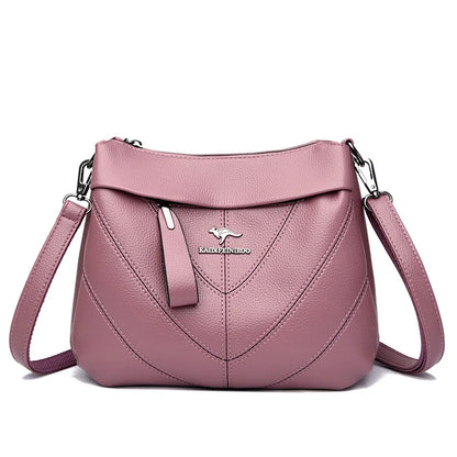Retro Fashion Women's Shoulder Bag New High Quality Women's Crossbody Bags Multi Pocket Large Capacity Girl Soft Wallet Bolsa
