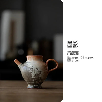 Retro Firewood Kiln Change Ink Ceramic Tea Pitcher Japanese Sharing Fair Cup Cha Hai Justice Cup for Tea Ornaments Accessories
